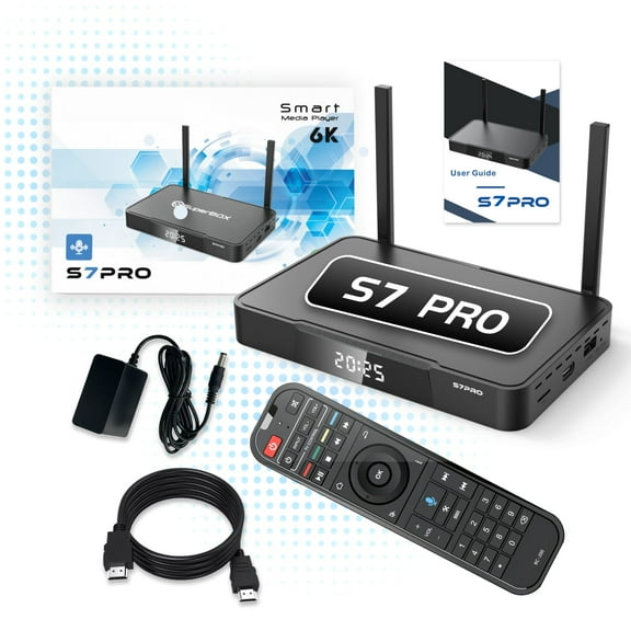 SuperBox S7 Pro Android TV Box for Home Use, Dual WiFi Support