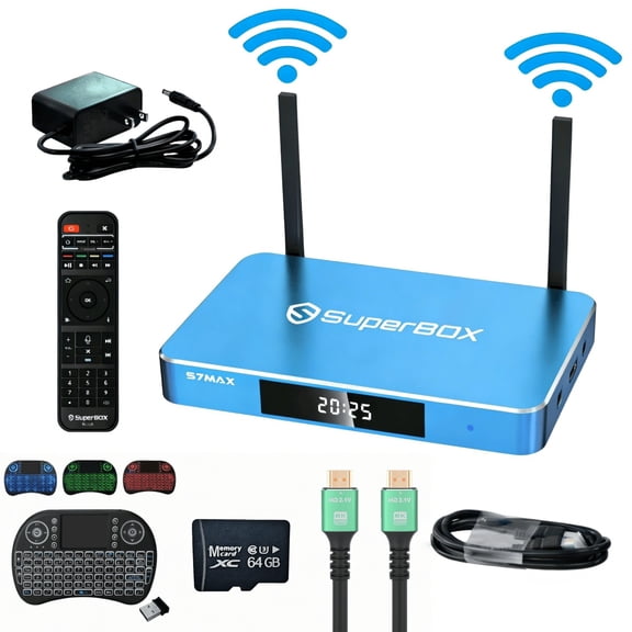 SuperBox S7MAX Latest TV Box, 4GB RAM + 64GB ROM, Dual-Band WiFi, Voice Remote, 6K Media Player, Powerful Media Box with 7-day Time Shift
