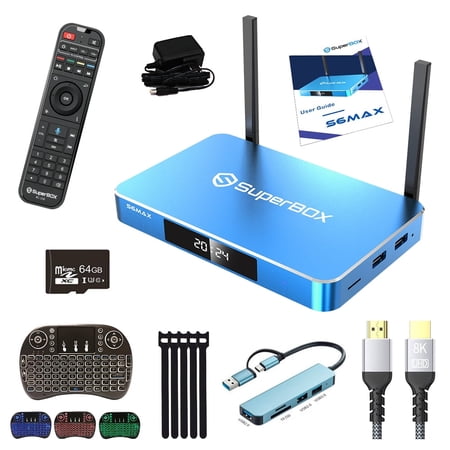 SuperBox elite Max s6max 2025 Version Smart TV Box - 6K Ultra HD with 4GB RAM and 64GB ROM by Authorized Seller