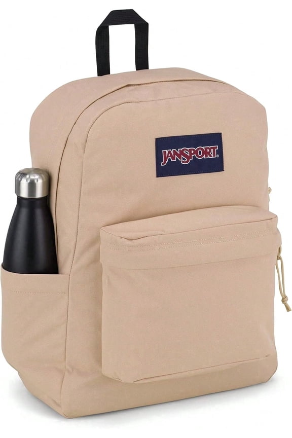 Plus Backpack with Padded 15-inch Laptop Sleeve and Integrated Bottle Pocket - Spacious and Durable Daypack for Work and Travel - Travertine