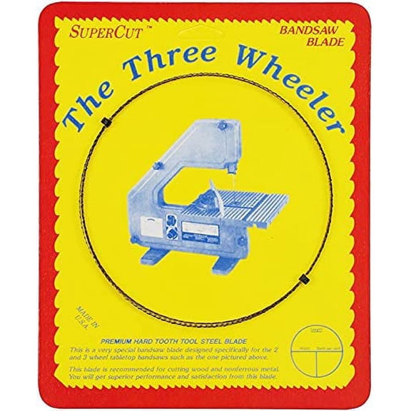 SuperCut B52.75W14R14 Three Wheeler Bandsaw Blade, 52-3/4" Long - 1/4" Width; 14 Raker Tooth; 0.014" Thickness