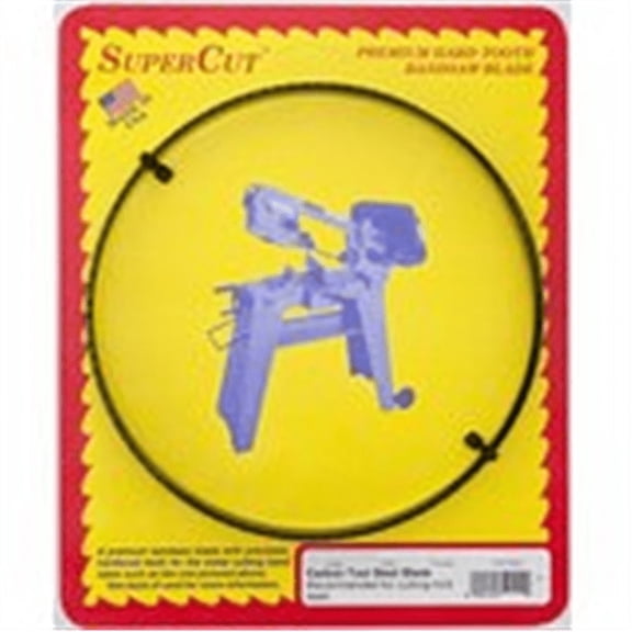 SuperCut Carbon Replacement Band Saw Blade, 64 1/2in. x 1/2in. x 0.025in. x 14 Raker Teeth Per Inch Carbon Tool Steel Blade