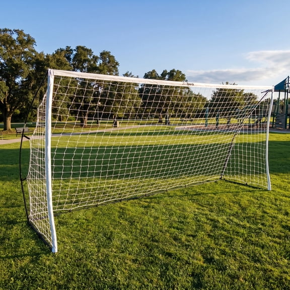 SuperDeal 12x6ft Foldable Soccer Goals Portable Training Nets with Carrying Bag for Backyard, Quick Setup