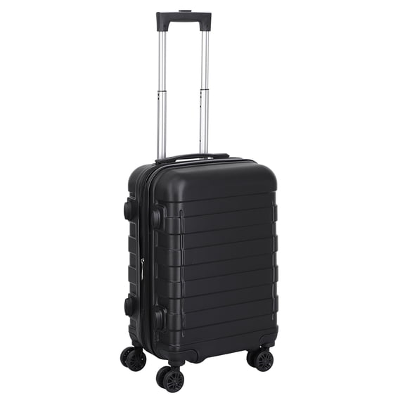 SuperDeal 22 Inch Spinner Carry On Luggage Hardside Suitcase Expandable Travel Bag with Wheels, Black