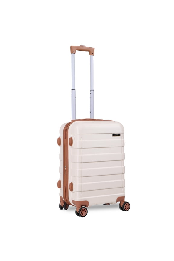 21 Inch Spinner Carry On Luggage Hardside Suitcase Expandable Travel Bag with Wheels, White