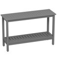thumbnail image 1 of SuperDeal 48" Wooden Console Table 2-tier Storage Organizer Display Gray, 1 of 9
