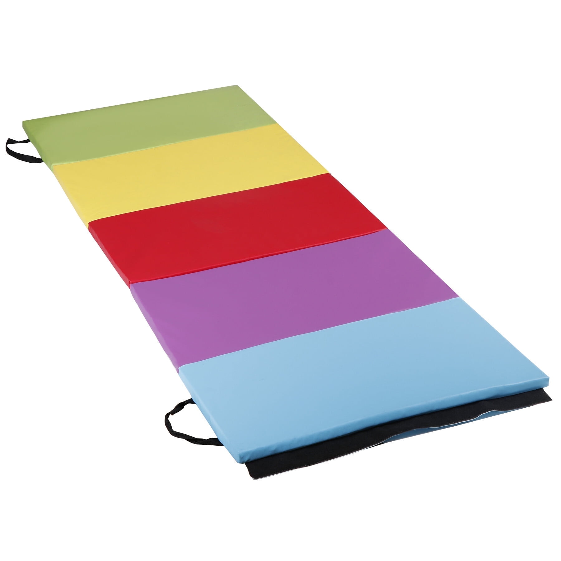 SuperDeal 6'x2.5' Gymnastics Mat Foldable Tumbling Yoga Exercise Mat w/Carry Handle 5 Colors