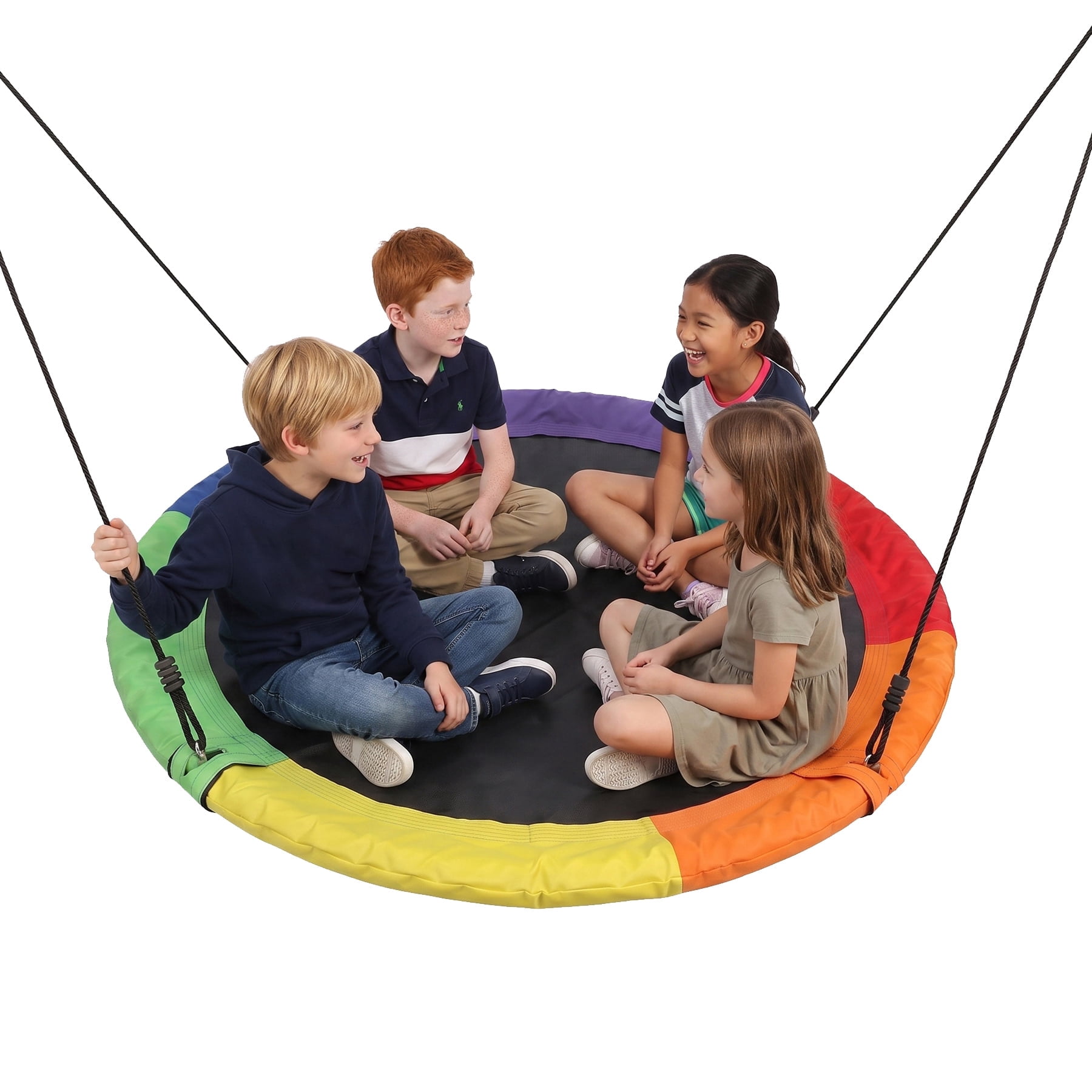 Goplus 700lb 60'' Platform Tree Swing Outdoor with 2 Hanging