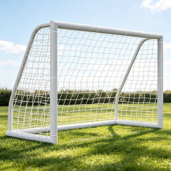 SuperDeal 6x2.6ft Soccer Goal Durable PVC Frame Soccer Net for Outdoor Backyard Training W/Carry Bag & Ground Stakes