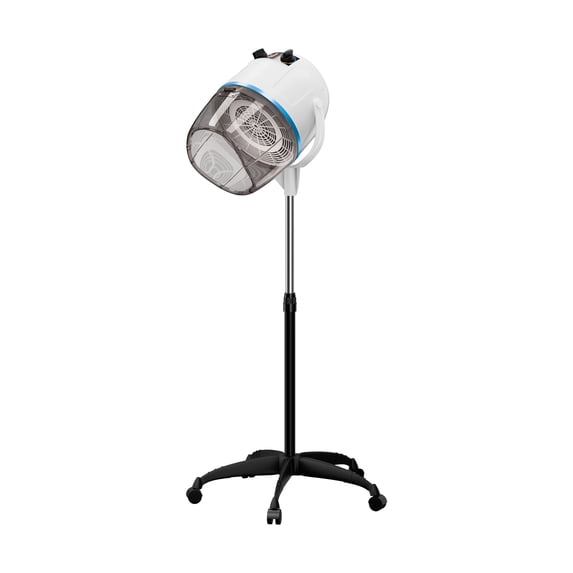 SuperDeal Adjustable Hooded Hair Dryer, Freestanding 1300W Rolling Bonnet Dryer with Temperature Control, White