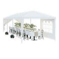 thumbnail image 1 of SuperDeal Gazebo Canopy Party Wedding Tent Removable Walls White 10 x 30 ft, 1 of 10