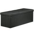 thumbnail image 1 of SuperDeal Storage Ottoman Bench Folding Bench Chest Foot Rest Stool with Large Storage Space Home Decor Black, 1 of 9