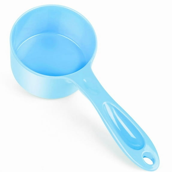 SuperDesign 1 Cup Dog Food Scoop for Container Melamine Measuring Scoop for Dogs Cats Birds and Rabbits Pet Food Feeding Scoop Dishwasher Safe - Baby Blue