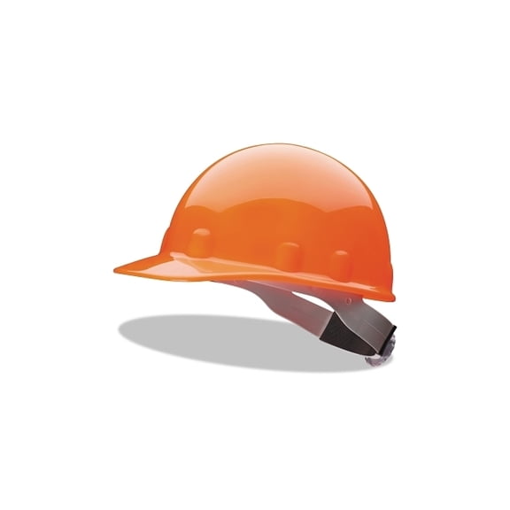 Fibre-Metal by Honeywell SuperEight Thermoplastic Cap-Style Hard Hat with 8-Point Ratchet Suspension, Hi-Viz Strong Orange, Medium