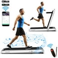 thumbnail image 1 of Costway 4.75HP 2 In 1 Folding Treadmill W/Remote APP Control White, 1 of 9