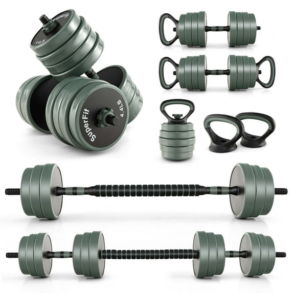 Costway 4 in 1 Adjustable Weight Dumbbell Set 92lbs Free Weight Set withConnector Home Gym