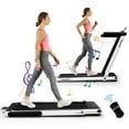 thumbnail image 1 of Costway Up To 7.5MPH 2.25HP 2 in 1 Single Display Screen Treadmill W/ APP Speaker Remote Control White, 1 of 10
