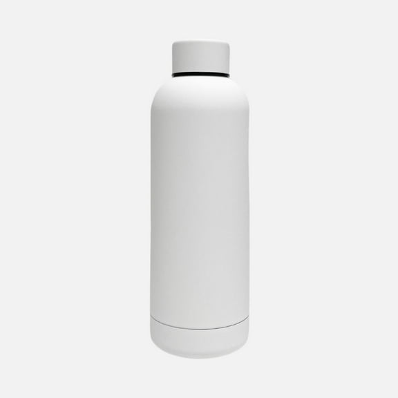SuperGeneriX 17 oz Matte Insulated Stainless Steel Water Bottle - Vacuum Sealed Travel Bottle (White)