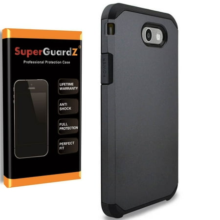 SuperGuardZ Anti-Scratch Rugged Cell Phone Case for Samsung Galaxy J7 Prime, Black
