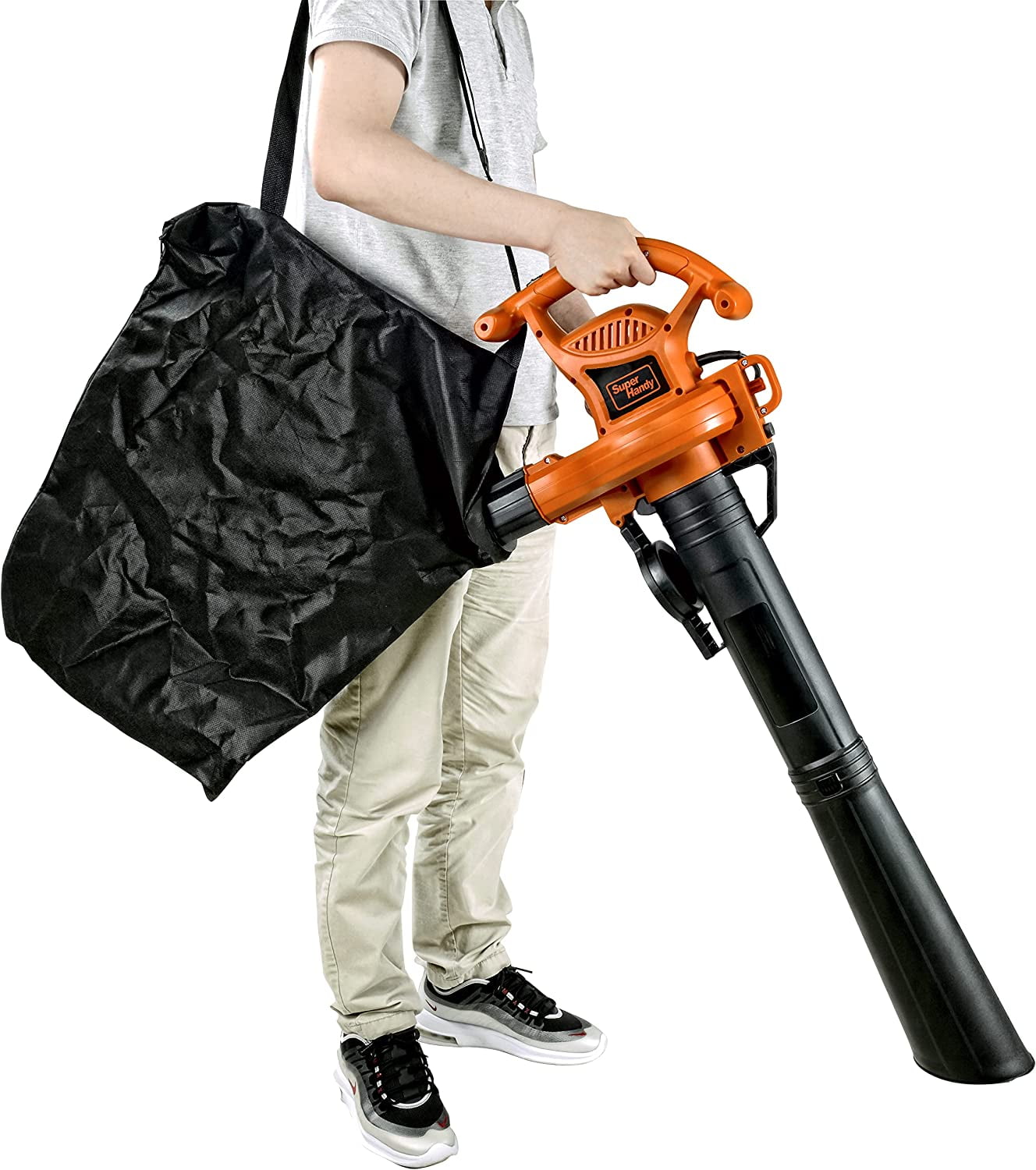 SuperHandy 220 MPH at 380 CFM 12 Amps 120 Volts Electric Leaf Blower & Vacuum, 3-in-1 Functionality