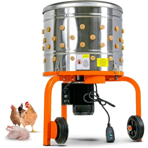 SuperHandy Electric Chicken Plucker - 20" Drum Stainless Steel Poultry Processor