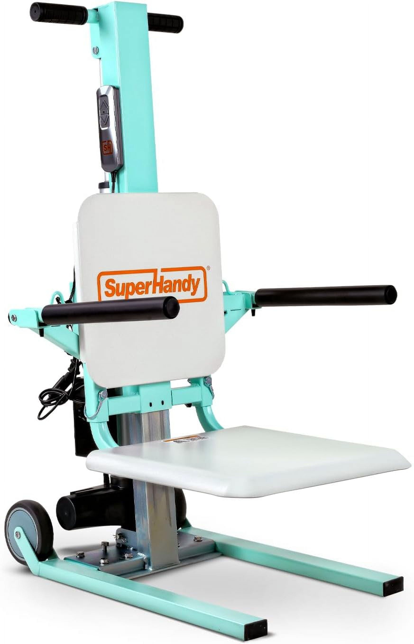 SuperHandy Aqua and White Electric Floor Lift for Seniors