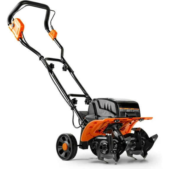 SuperHandy Electric Garden Tiller - 20V 4Ah Battery System, 14" Cultivator Blades, Collapsible Handles