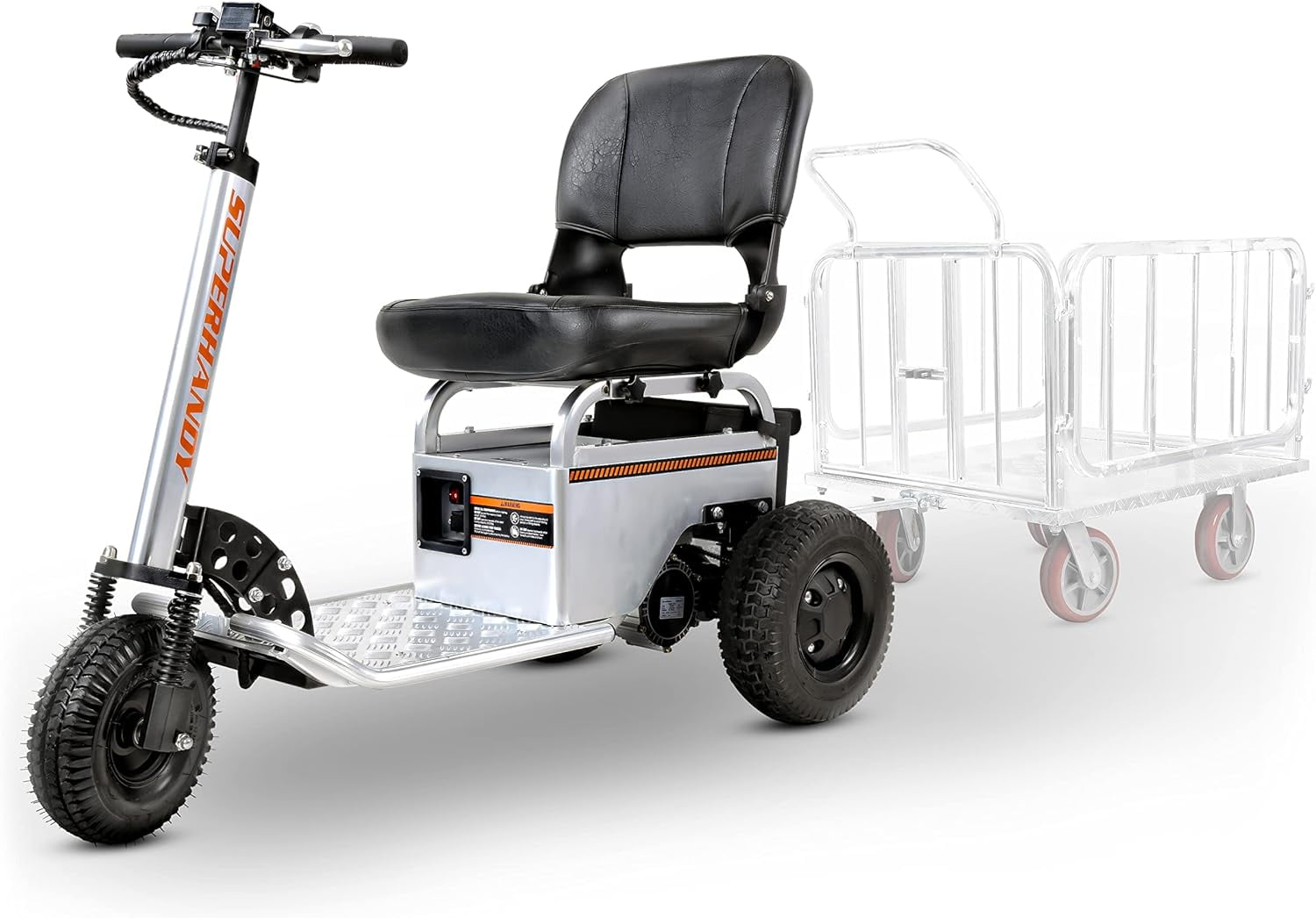 SuperHandy Electric Tugger Cart Industrial Tow Tractor Riding Scooter SuperHandy Electric Tugger Cart Industrial Tow Tractor Riding Scooter 1 Seater 2600 Lb Towing Cap 350 Lbs Load 12V 7Ah Battery Warehouse Material Mob 02f151ab 5518 49b9 A490 009564b2c965.c5ad2134e9f3eb193edca43da54e5368