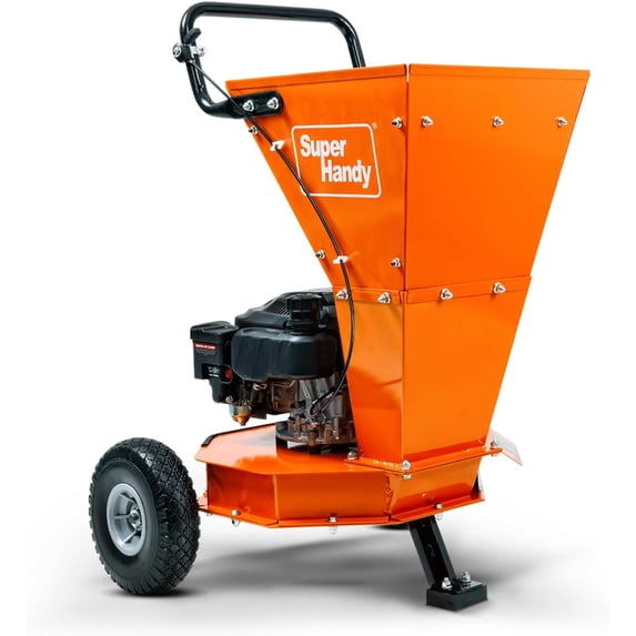 SuperHandy Heavy Duty Shredder & Mulcher - 3.4HP Gas Engine For Leaves,