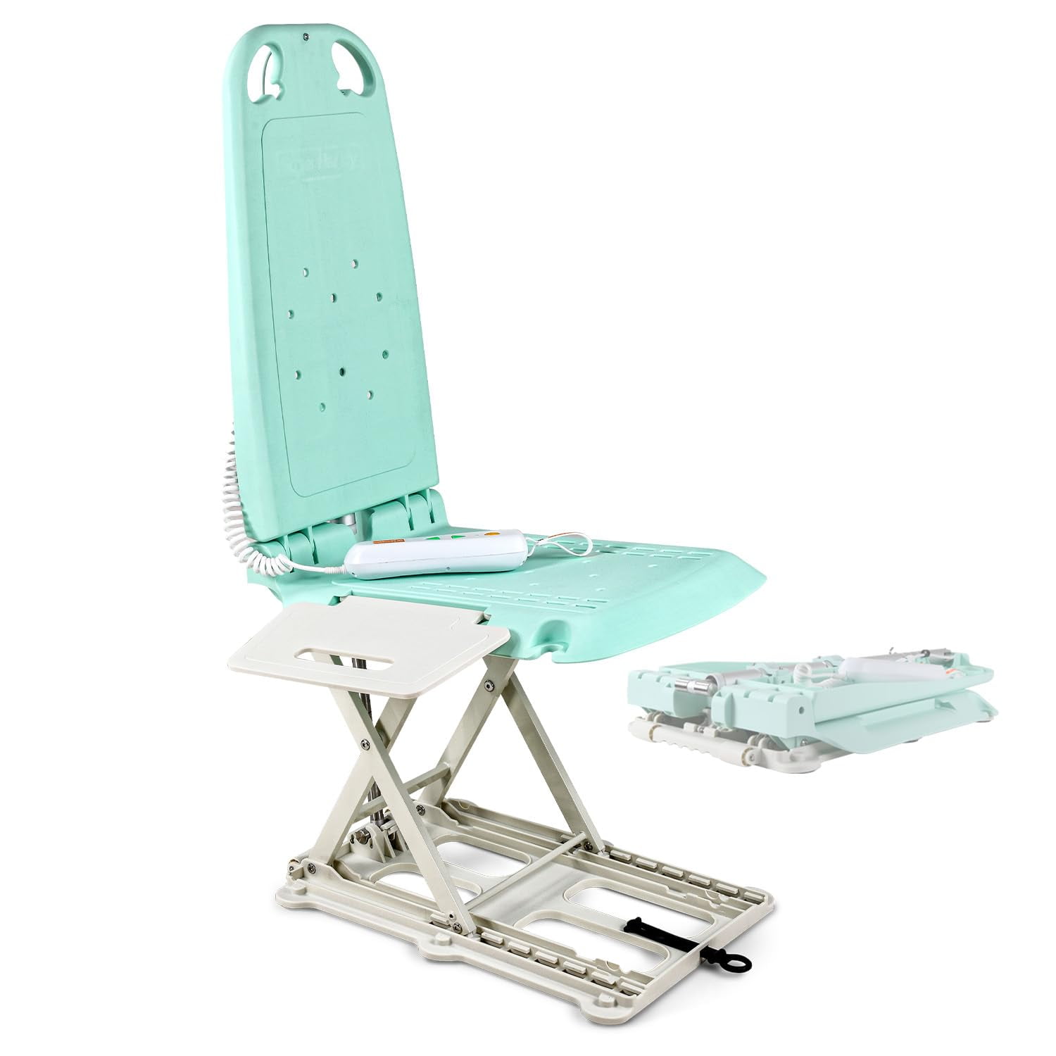 SuperHandy Aqua Green Portable Waterproof Bath Lift with Wired Remote