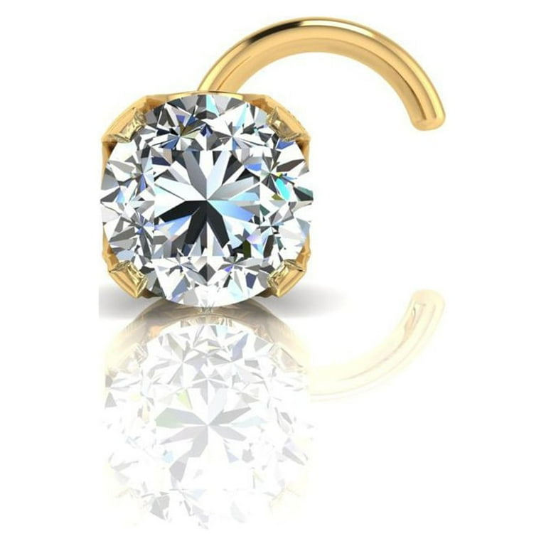 SuperJeweler 0.015ct 1.5mm Diamond Nose Ring In 14K Yellow Gold