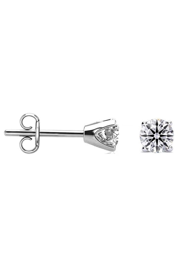 0.05 Carat Lab Grown Diamond Stud Earrings for Women, White Gold Diamond Jewelry, Elegant Earrings for Women