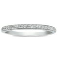 thumbnail image 1 of SuperJeweler 0.07 Carat Dainty Diamond Band Ring In Sterling Silver For Women, 1 of 5