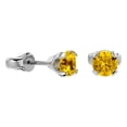 thumbnail image 1 of SuperJeweler 0.60 Carat Citrine Stud Earrings in 14 Karat White Gold Filled for Women, 1 of 5