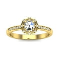 thumbnail image 1 of SuperJeweler 0.60 Carat Rose Cut Diamond Halo Ring In 14 Karat Yellow Gold For Women, 1 of 6