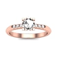 thumbnail image 1 of SuperJeweler 0.60 Carat Rose Cut Diamond Ring In 14 Karat Rose Gold For Women, 1 of 6