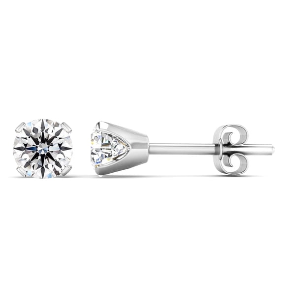 SuperJeweler 1 1/2 Carat Lab Grown Diamond Stud Earrings in White Gold For Women