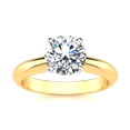 thumbnail image 1 of SuperJeweler 1 1/2 Carat Moissanite Solitaire Engagement Ring In 14 Karat Yellow Gold, 1 of 3