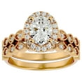 thumbnail image 1 of SuperJeweler 1 1/2 Carat Oval Shape Diamond Bridal Set In 14 Karat Yellow Gold For Women, 1 of 6