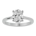 thumbnail image 1 of SuperJeweler 1 1/2 Carat Oval Shape Moissanite Solitaire Engagement Ring in 14 Karat White Gold, 1 of 6