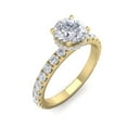 thumbnail image 1 of SuperJeweler 1 1/2 Carat Round Shape Hidden Halo Diamond Engagement Ring In 14 Karat Yellow Gold For Women, 1 of 6