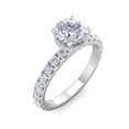 thumbnail image 1 of SuperJeweler 1 1/2 Carat Round Shape Hidden Halo Diamond Engagement Ring in 14 Karat White Gold for Women, 1 of 6