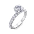 thumbnail image 1 of SuperJeweler 1 1/2 Carat Round Shape Hidden Halo Moissanite Engagement Ring In 14 Karat White Gold For Women, 1 of 6