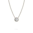 thumbnail image 1 of SuperJeweler 1 1/5ct Halo Lab Grown Diamond Necklace In 14K Rose Gold, 18 Inches For Women, 1 of 6