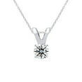 thumbnail image 1 of SuperJeweler 1/10 Carat Lab Grown Diamond Solitaire Necklace In Sterling Silver With Free Chain For Women, 1 of 5