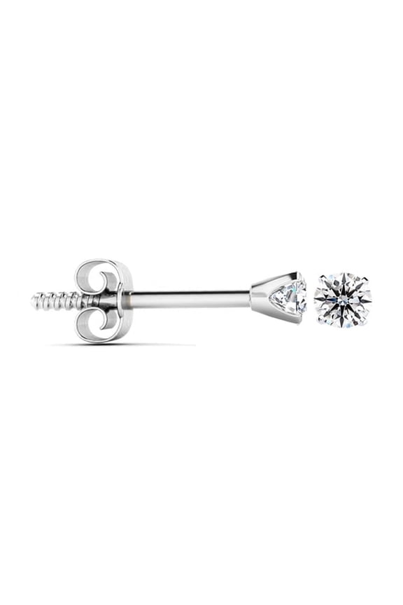 1/10 Carat Lab Grown Diamond Stud Earrings In Sterling Silver For Women