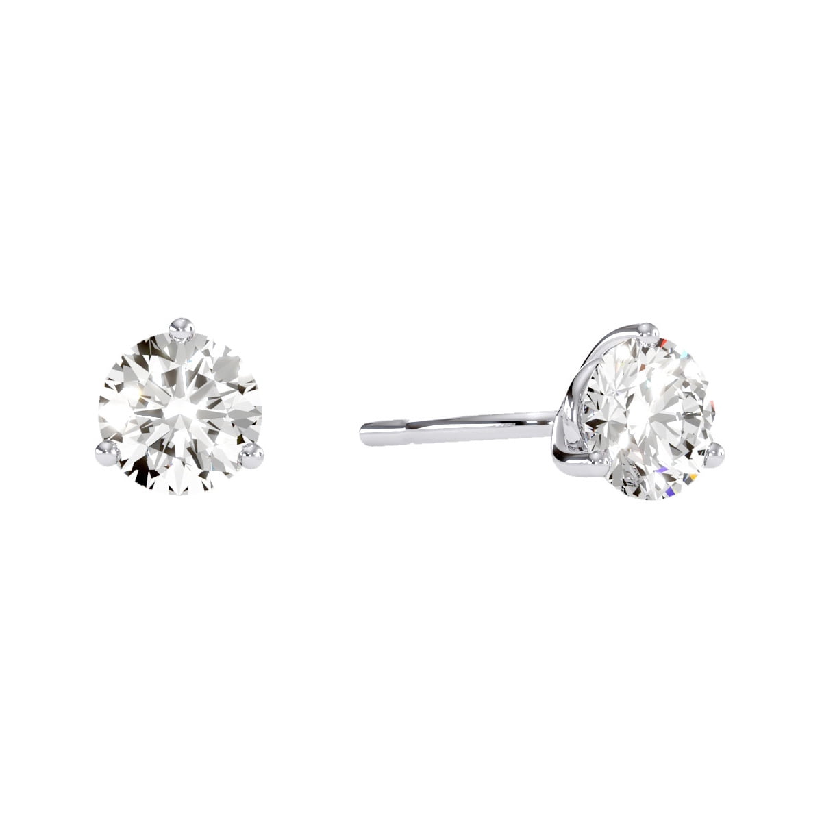 SuperJeweler 1 2 Carat Diamond Martini Stud Earrings in 14 Karat
