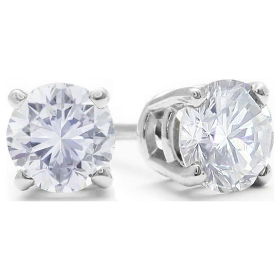 SuperJeweler 1/2 Carat Diamond Stud Earrings in 14 Karat White Gold Featured on Dr. Phil for Women