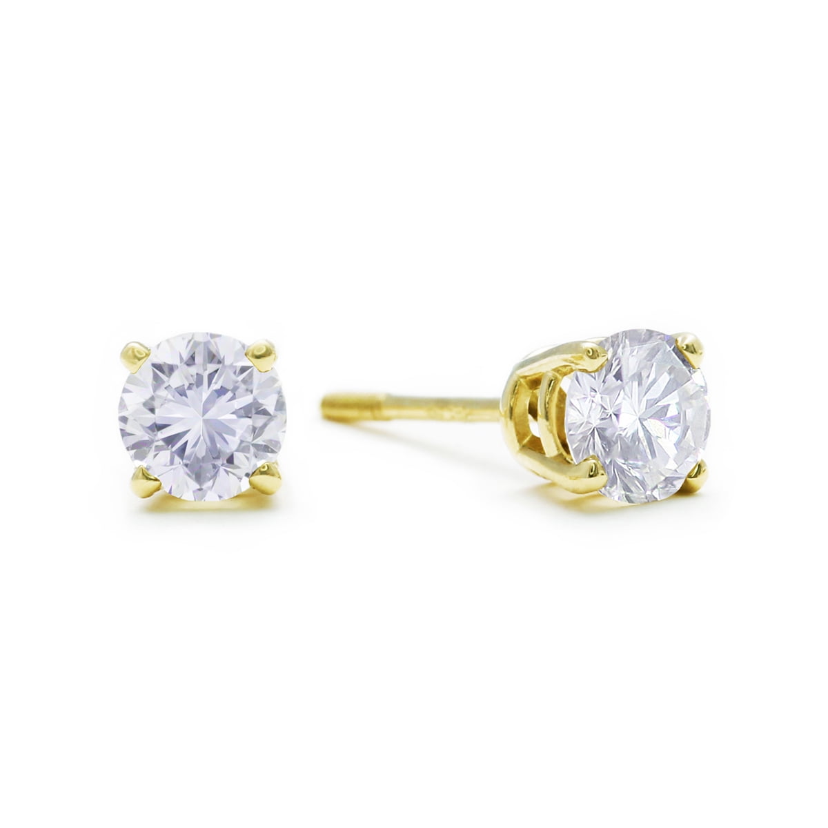 Long post 2024 gold stud earrings