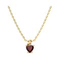 thumbnail image 1 of SuperJeweler 1/2 Carat Garnet and Diamond Heart Necklace in 10 Karat Yellow Gold for Women, 1 of 5